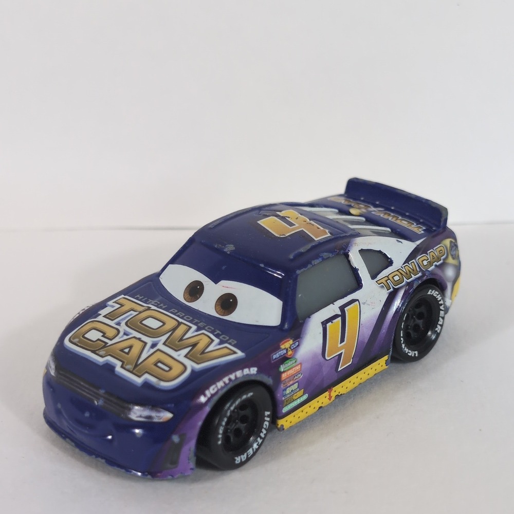 Disney Pixar Cars Tow Cap Jack DePost Diecast Car Purple White 4 Mattel